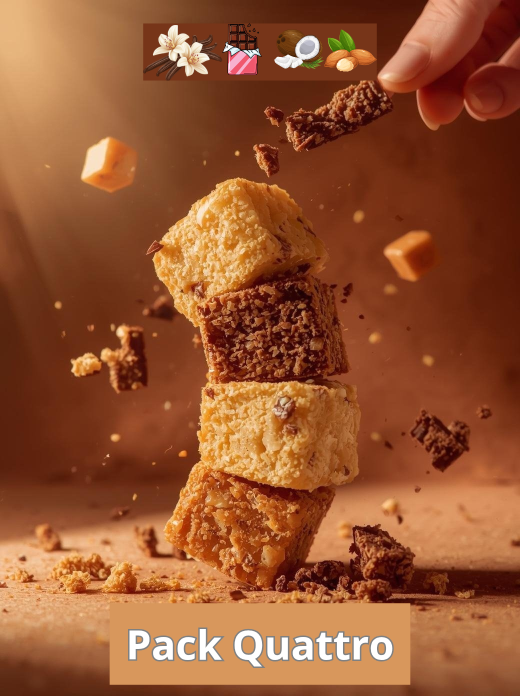 🎁🎉 Pack Quattro Gourmand – Vanille, Vanille-Chocolat, Coco & Amande